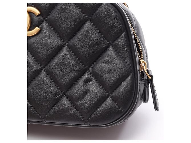 Borsa a tracolla 2WAY Chanel Lambskin Mini Bowling Nero - vista 7