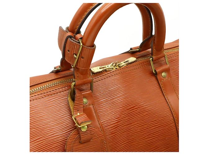 Borsa Boston Louis Vuitton Epi Leather Keepall 50 Marrone - vista 5
