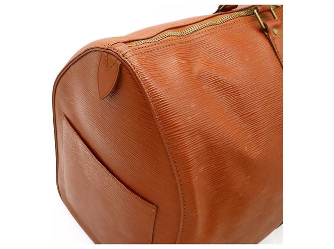 Borsa Boston Louis Vuitton Epi Leather Keepall 50 Marrone - vista 8
