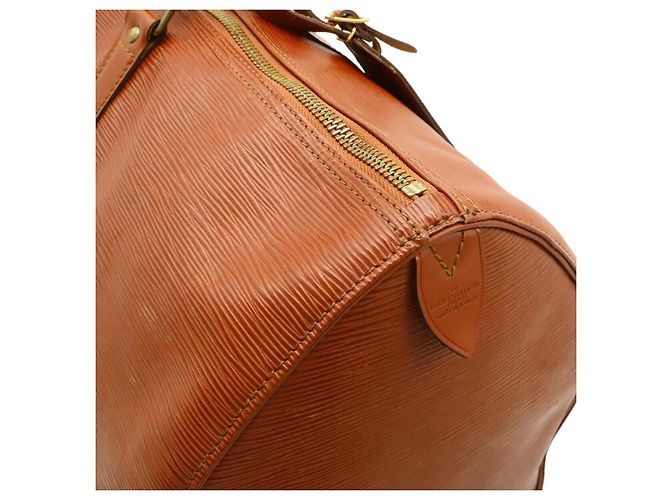 Borsa Boston Louis Vuitton Epi Leather Keepall 50 Marrone - vista 9
