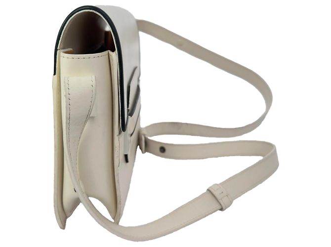 Borsa a tracolla Delvaux Madame PM in pelle bianca Bianco Crudo - vista 10