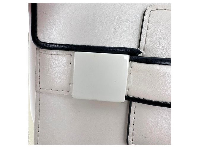 Borsa a tracolla Delvaux Madame PM in pelle bianca Bianco Crudo - vista 12