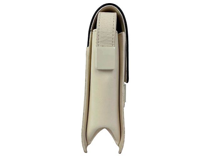 Borsa a tracolla Delvaux Madame PM in pelle bianca Bianco Crudo - vista 2