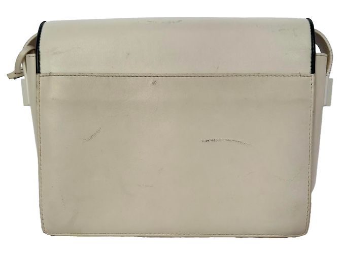 Borsa a tracolla Delvaux Madame PM in pelle bianca Bianco Crudo - vista 3