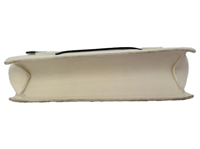 Borsa a tracolla Delvaux Madame PM in pelle bianca Bianco Crudo - vista 7