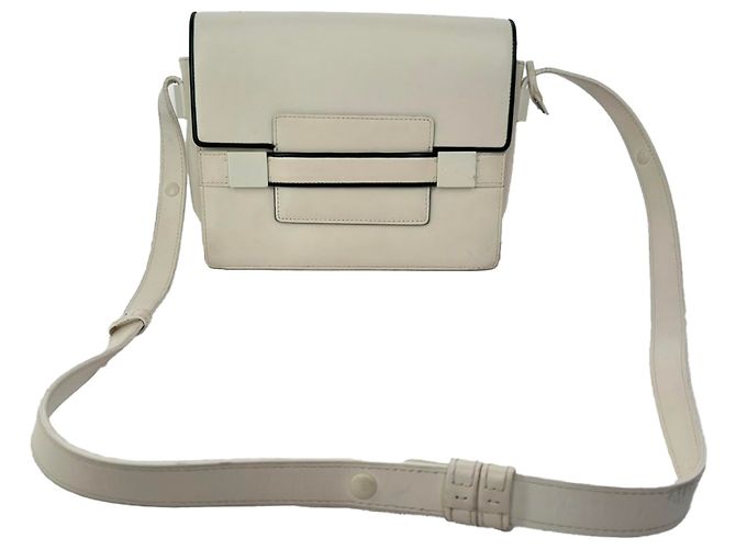 Borsa a tracolla Delvaux Madame PM in pelle bianca Bianco Crudo - vista 8