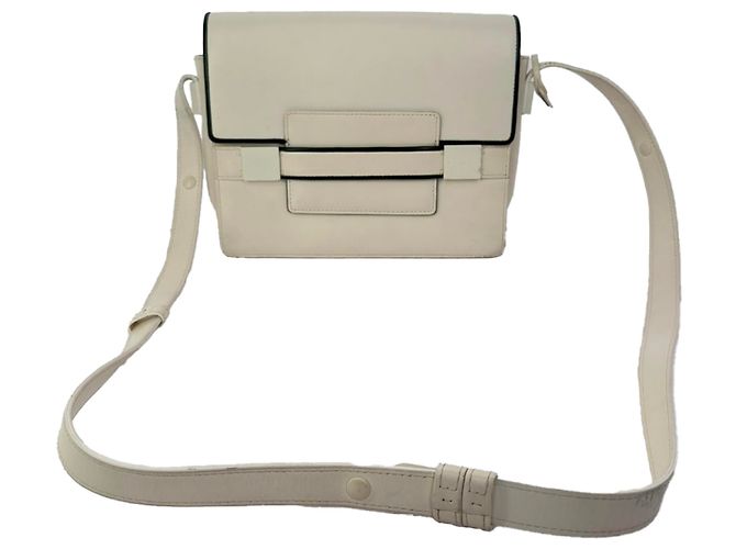 Borsa a tracolla Delvaux Madame PM in pelle bianca Bianco Crudo - vista 9