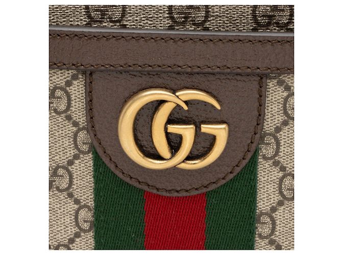 Sacca da viaggio Gucci GG Supreme Ophidia Savoy Marrone Beige - vista 10