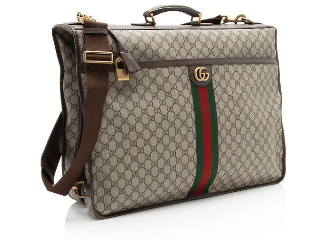Sacca da viaggio Gucci GG Supreme Ophidia Savoy Marrone Beige - vista 2