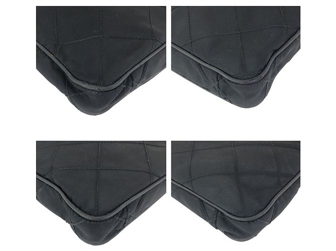 Bolso de hombro Prada de nylon y cuero Tessuto con logotipo triangle Negro - vista 3