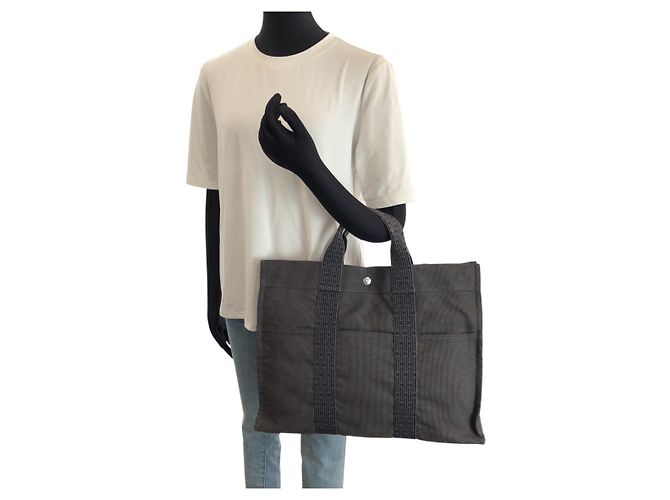 Hermès Hermes Herline MM Tote Tasche Grau - Ansicht 6