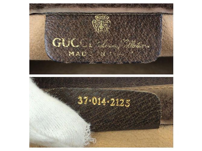 Bolso de mano de lona GG Supreme y cuero Gucci Castaño Beige - vista 4
