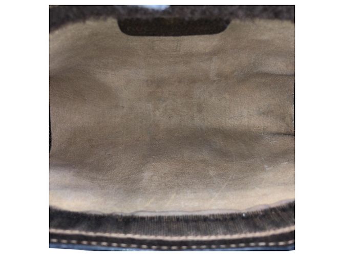 Bolso de mano de lona GG Supreme y cuero Gucci Castaño Beige - vista 8