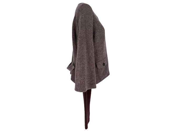 Christian Dior Strickjacke aus brauner Wolle Rot - Ansicht 2