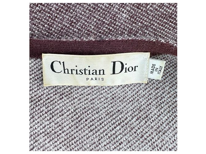 Christian Dior Strickjacke aus brauner Wolle Rot - Ansicht 4
