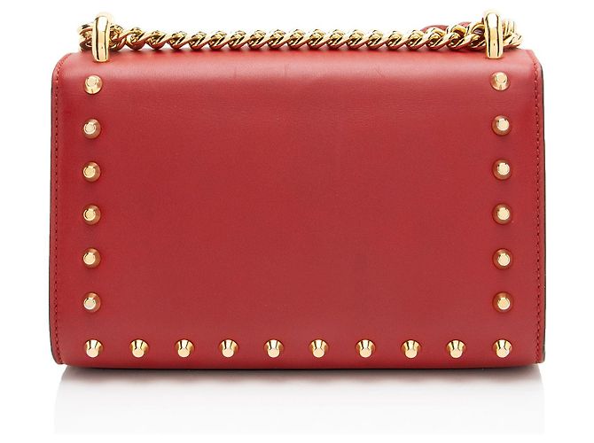 Padlock Piccola borsa a tracolla Gucci in pelle con chiusura a lucchetto e perle Rosso - vista 3