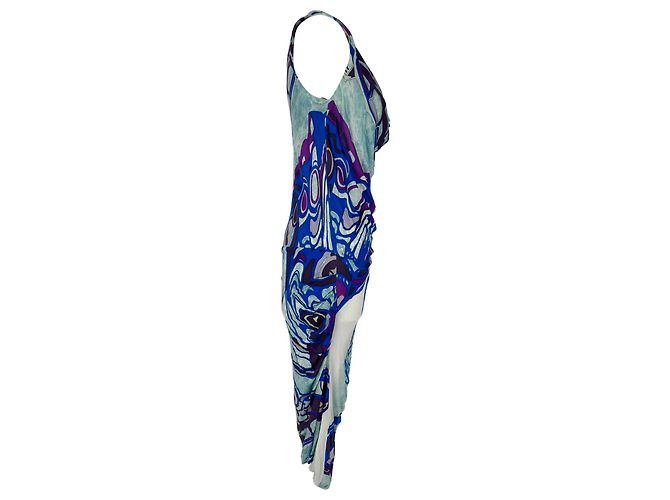 Abito midi stampato Emilio Pucci in viscosa multicolore - vista 3
