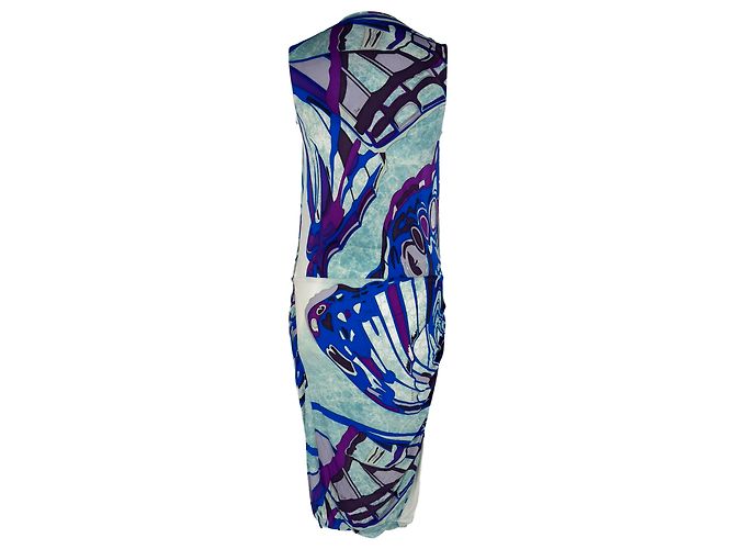 Abito midi stampato Emilio Pucci in viscosa multicolore - vista 5