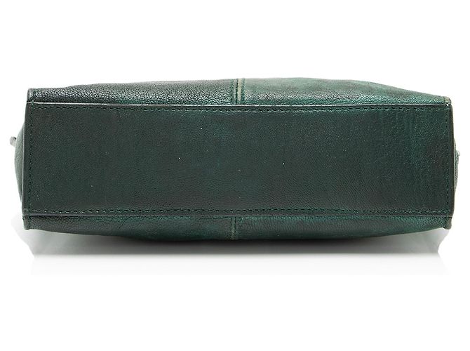 Beauty case in pelle di vitello Alexander McQueen De Manta Verde - vista 4