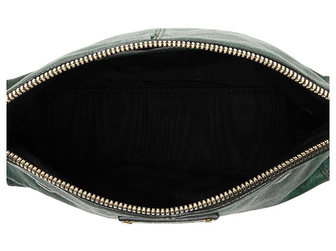 Beauty case in pelle di vitello Alexander McQueen De Manta Verde - vista 6