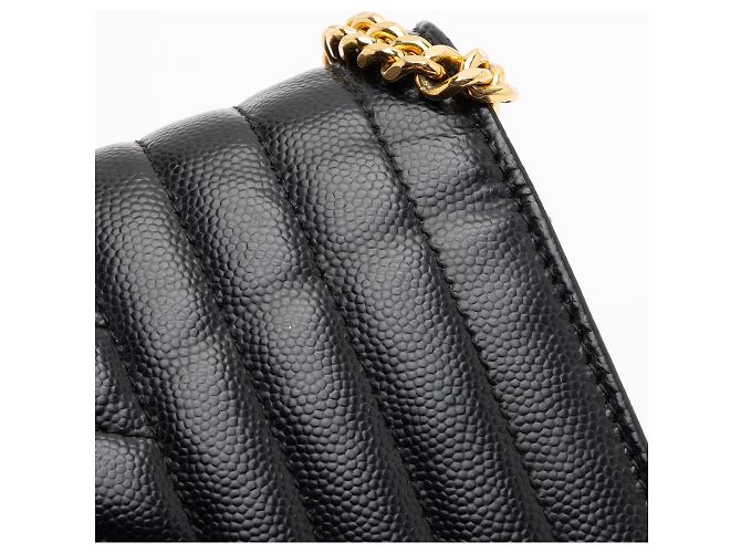 Cartera con cadena Monogram Matelassé Grain de Poudre Mixta Saint Laurent Negro - vista 10