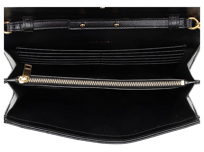 Cartera con cadena Monogram Matelassé Grain de Poudre Mixta Saint Laurent Negro - vista 7