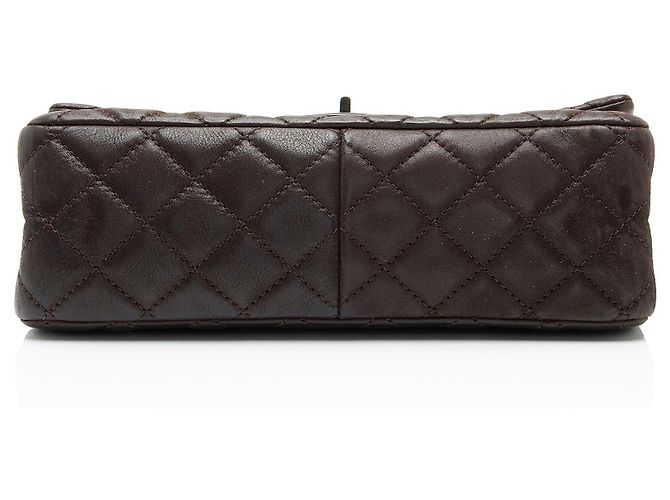 Gabrielle Chanel Reissue 227 Double Flap Tasche aus irisierendem Kalbsleder Braun - Ansicht 4