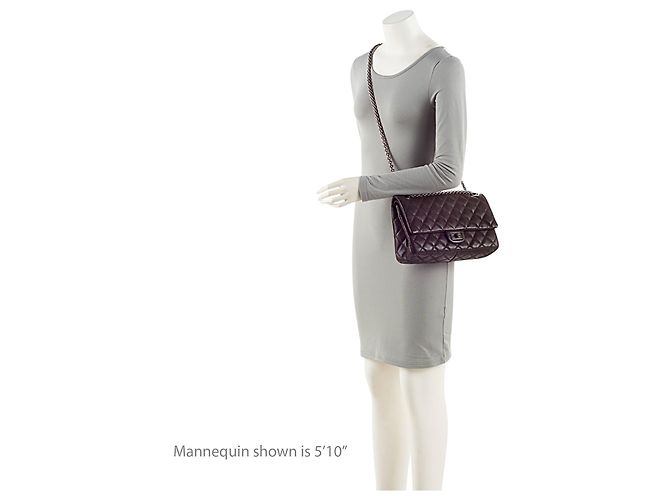 Gabrielle Chanel Reissue 227 Double Flap Tasche aus irisierendem Kalbsleder Braun - Ansicht 5