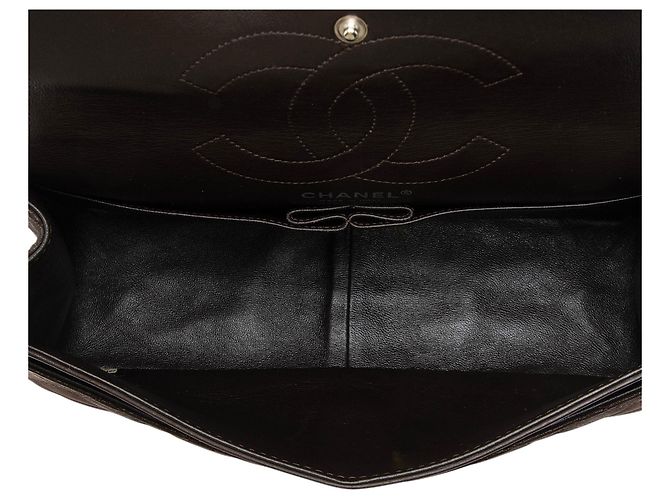 Gabrielle Chanel Reissue 227 Double Flap Tasche aus irisierendem Kalbsleder Braun - Ansicht 7