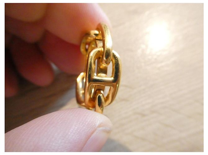 Hermès Anello per foulard Chaîne d'Ancre metallo dorato D'oro - vista 2
