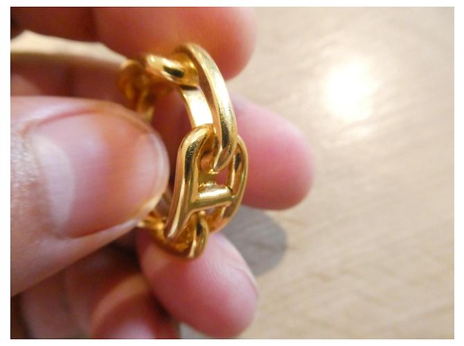 Hermès Anello per foulard Chaîne d'Ancre metallo dorato D'oro - vista 5