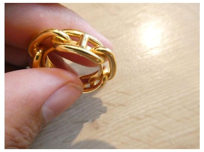 Hermès Anello per foulard Chaîne d'Ancre metallo dorato D'oro - vista 6