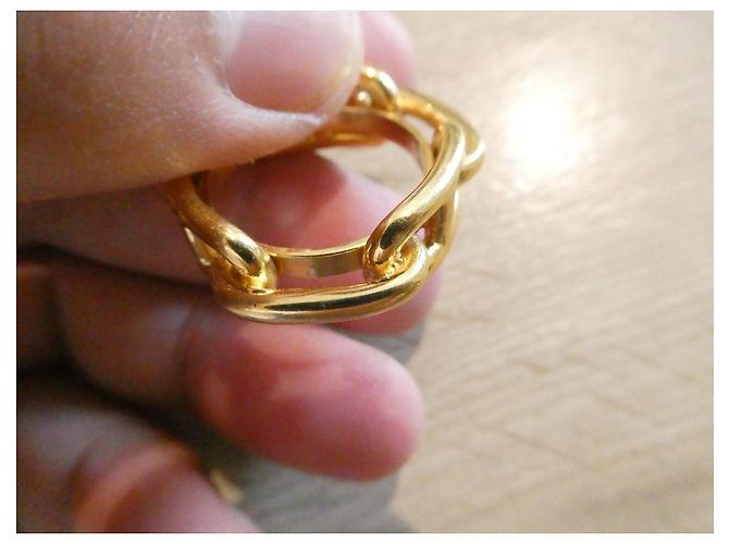 Hermès Anello per foulard Chaîne d'Ancre metallo dorato D'oro - vista 7