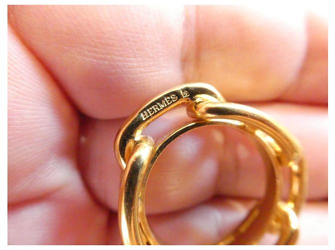 Hermès Anello per foulard Chaîne d'Ancre metallo dorato D'oro - vista 8