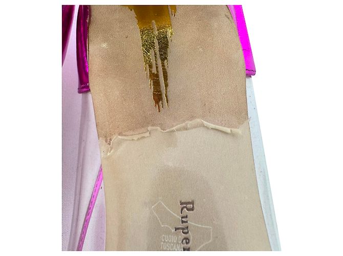 Décolleté a punta Rupert Sanderson 60mm in vernice rosa con dettagli in rete - vista 11