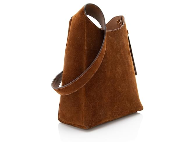 Tory Burch Suede Romy Small Hobo Marrone - vista 2