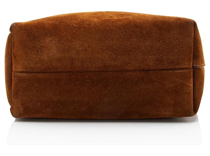 Tory Burch Suede Romy Small Hobo Marrone - vista 4