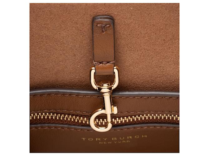 Tory Burch Suede Romy Small Hobo Marrone - vista 9