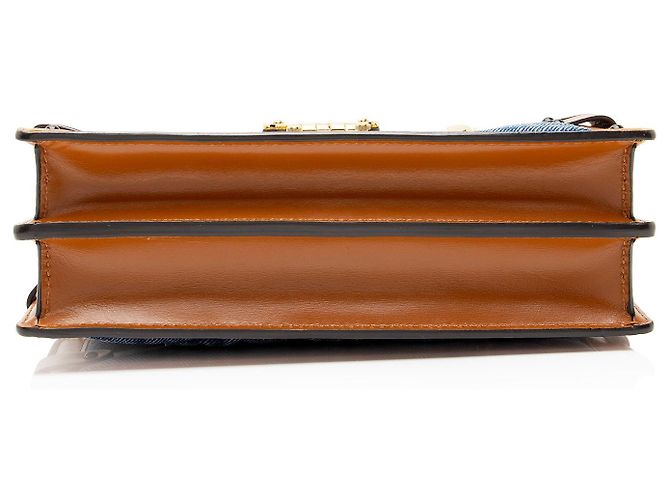 Clutch Malletage em couro de bezerro denim Louis Vuitton Azul - vista 4