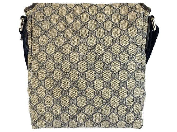 Borsa a Spalla Gucci GG Supreme Canvas Grigio - vista 2