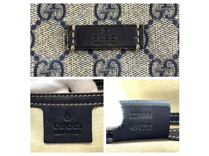 Borsa a Spalla Gucci GG Supreme Canvas Grigio - vista 3