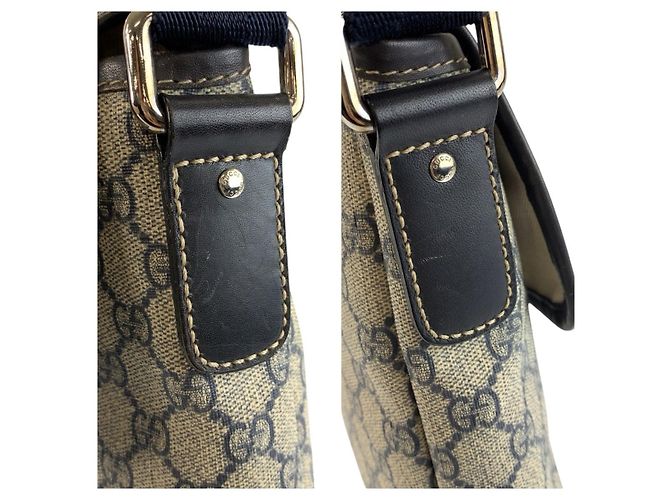 Borsa a Spalla Gucci GG Supreme Canvas Grigio - vista 6