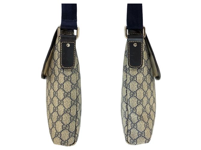 Borsa a Spalla Gucci GG Supreme Canvas Grigio - vista 8