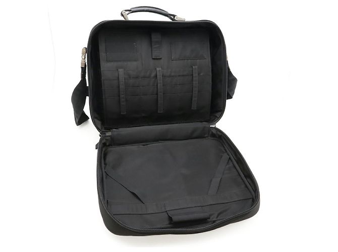 Valigetta Prada in nylon e pelle con logo triangolo Nero - vista 6