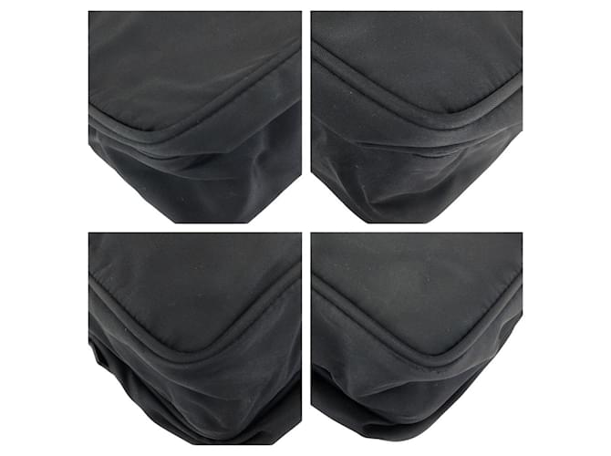 Borsa a tracolla Prada Nylon Tessuto Triangle Logo Nero - vista 3