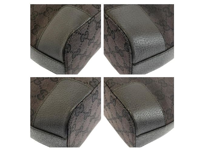 Borsa a tracolla Gucci GG Canvas e pelle Nero - vista 4