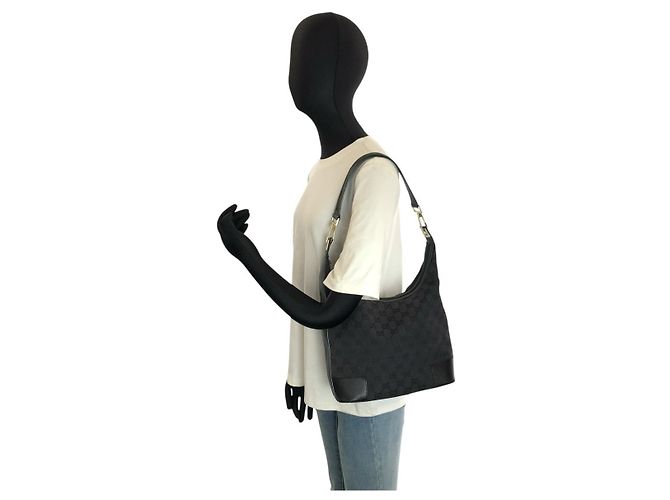 Borsa a tracolla Gucci GG Canvas e pelle Nero - vista 6