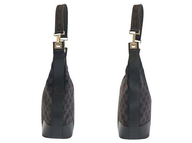 Borsa a tracolla Gucci GG Canvas e pelle Nero - vista 7