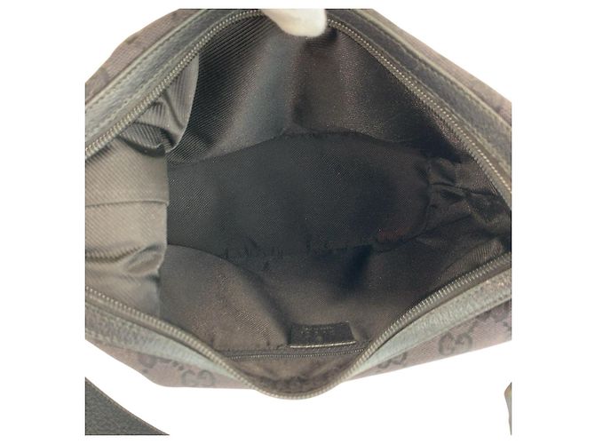Borsa a tracolla Gucci GG Canvas e pelle Nero - vista 9