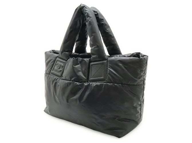 Chanel Coco Cocoon Small Tote Bag aus Nylon und Leder Schwarz - Ansicht 2